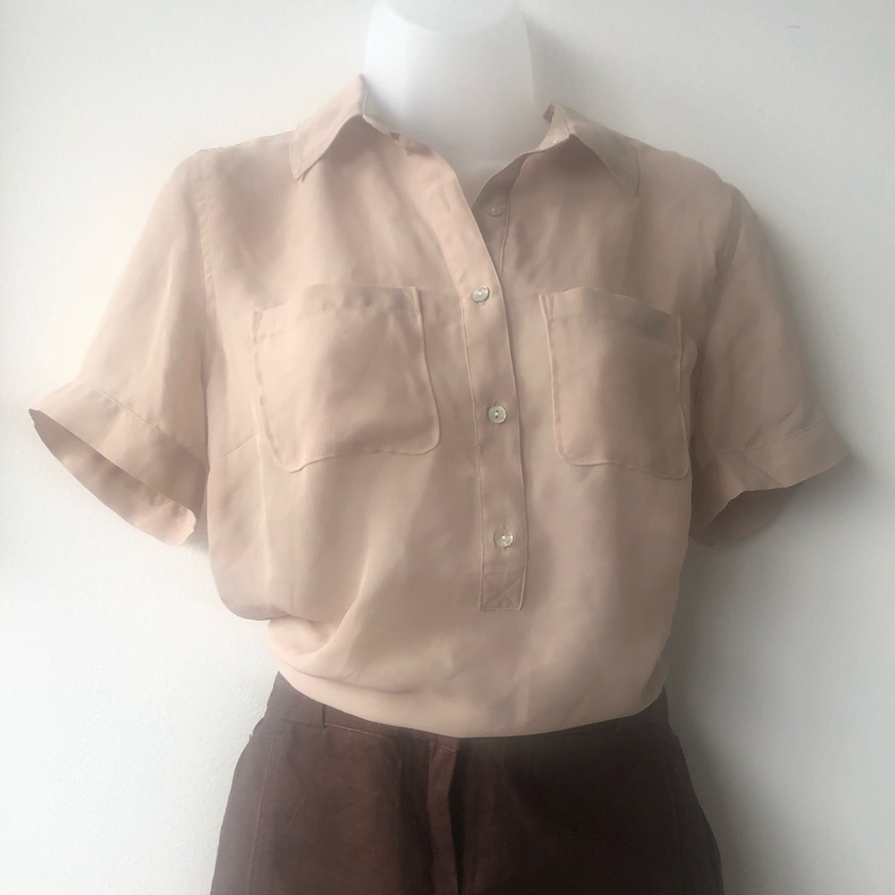A New Day short sleeve button down sheer shirt - S